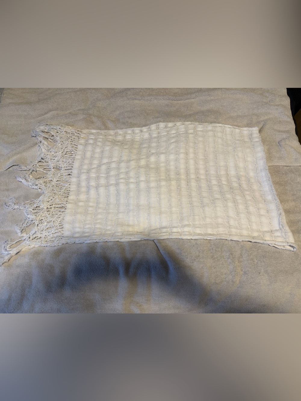 Classic White crochet swim wrap